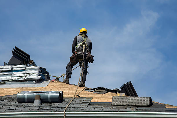 Professional Gutter Installation technician working in Schofield, WI